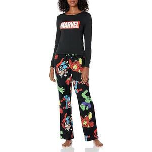 New! Marvel Avengers Women's 2 pc Flannel Pyjamas - M